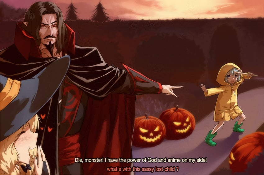 luce, dracula, and lisa tepes (one-punch man and 2 more) drawn by haraya_manawari