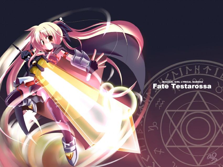 fate testarossa and bardiche (lyrical nanoha and 2 more) drawn by kazekawa_nagi
