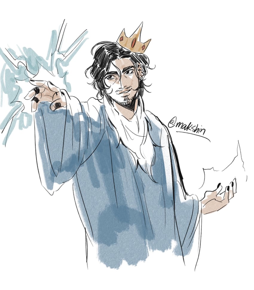 ice king and joe (adventure time and 1 more) drawn by makshin