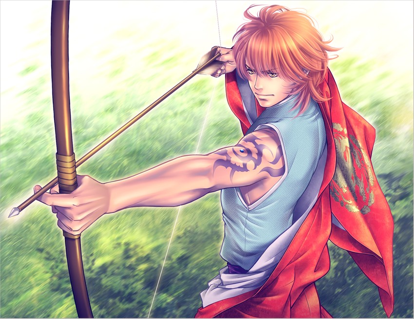 taira no katsuzane (harukanaru toki no naka de and 1 more) drawn by kiske