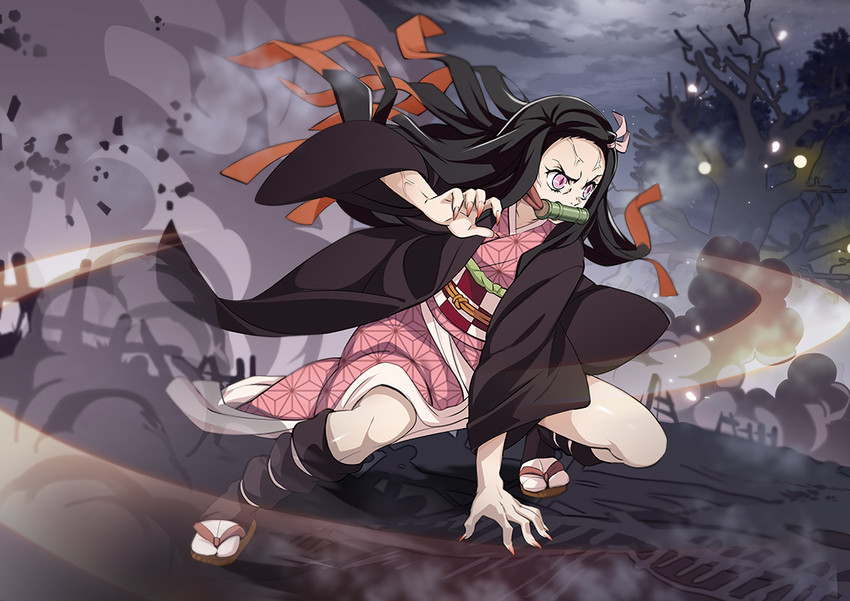 kamado nezuko (kimetsu no yaiba) drawn by nyoro_(nyoronyoro000)