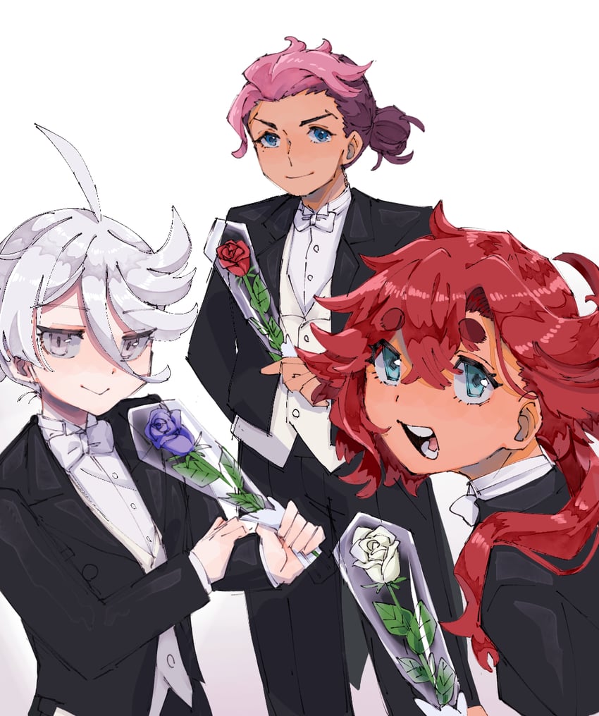 suletta mercury, miorine rembran, and guel jeturk (gundam and 1 more) drawn by i7go34