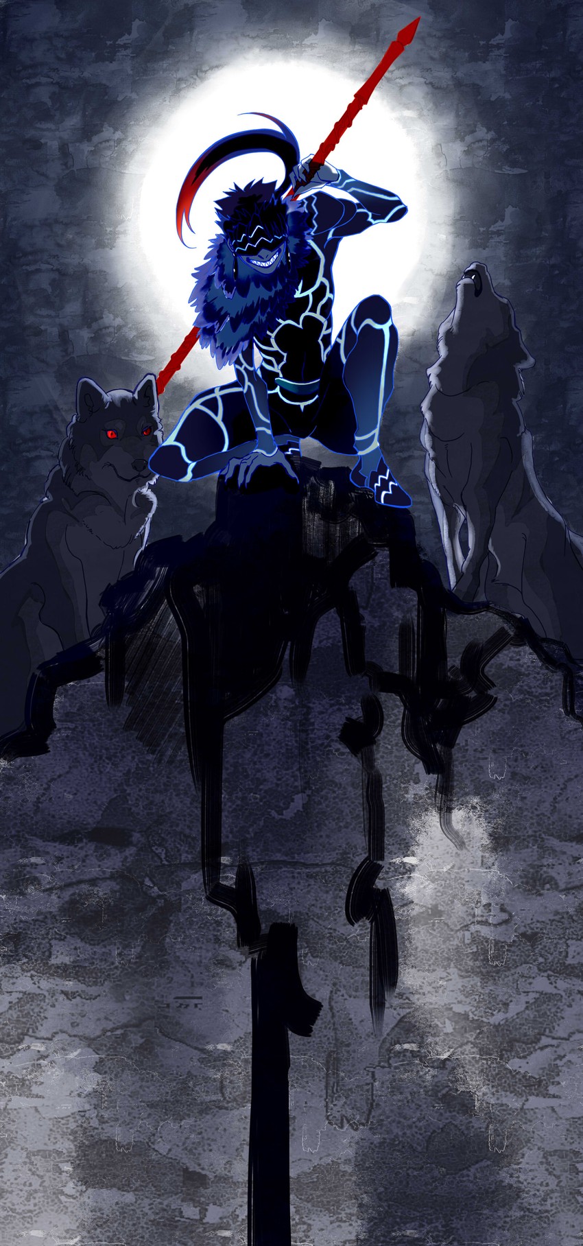 cu chulainn (fate and 1 more) drawn by bobtomgom