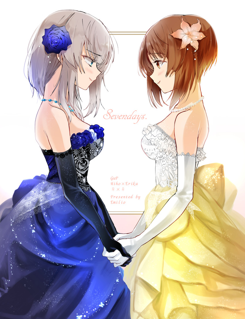 nishizumi miho and itsumi erika (girls und panzer) drawn by emilio_(tetsukazu_no_ao)