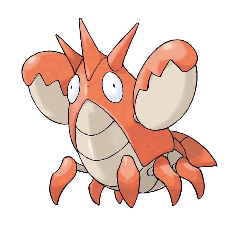 corphish (pokemon and 1 more) drawn by sugimori_ken