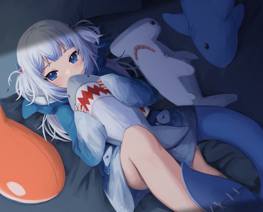 gawr gura (hololive and 1 more) drawn by klaius