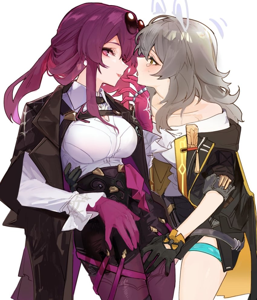 trailblazer, stelle, and kafka (honkai and 1 more) drawn by stlll3314