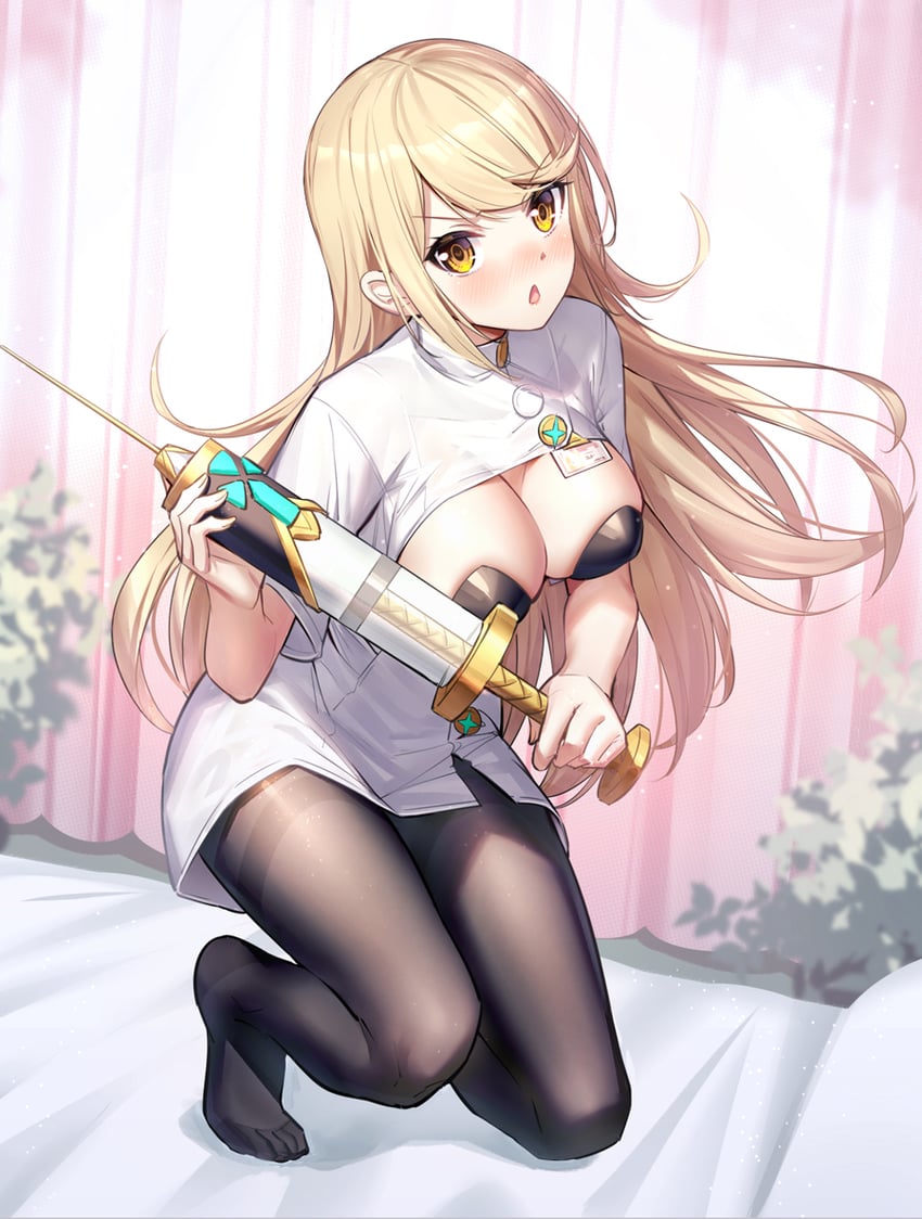 mythra (xenoblade chronicles and 1 more) drawn by ririko_(zhuoyandesailaer)