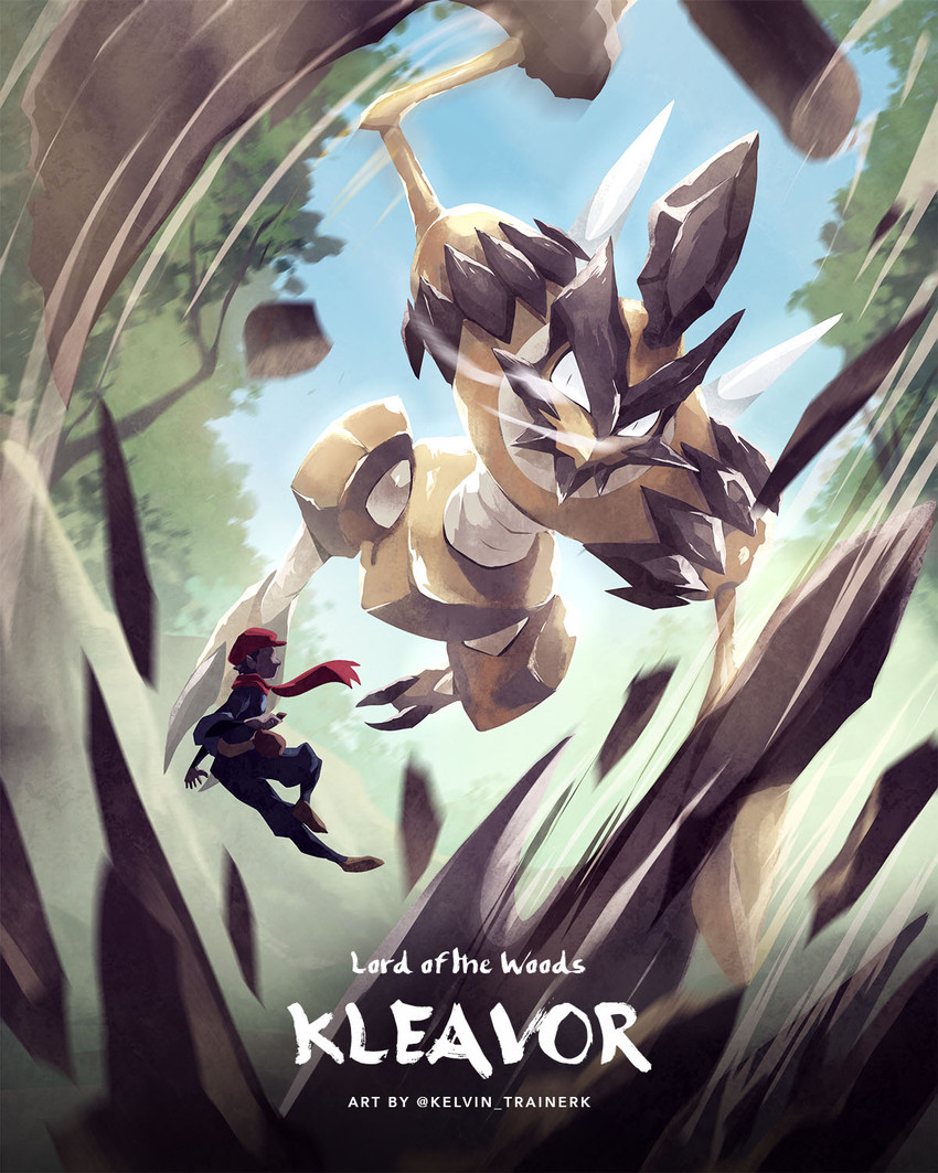rei and kleavor (pokemon and 1 more) drawn by kelvin-trainerk