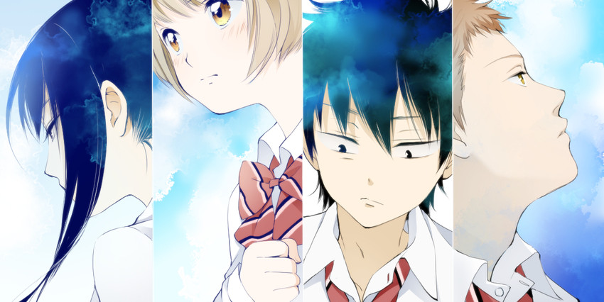 mita touma, ichinose taichi, itachi masumi, and kuze futaba (ao no flag) drawn by mochikin_(jijijin)