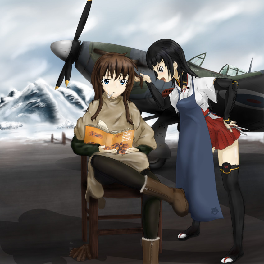 anabuki tomoko and elizabeth f. beurling (world witches series and 1 more) drawn by endlessgr8