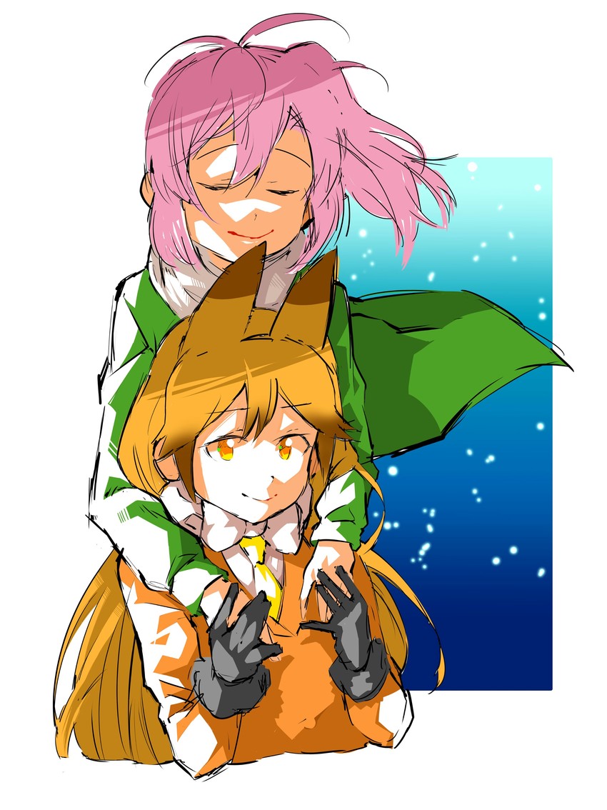 ezo red fox and nana (kemono friends) drawn by sunagawa_(sunagawa383)