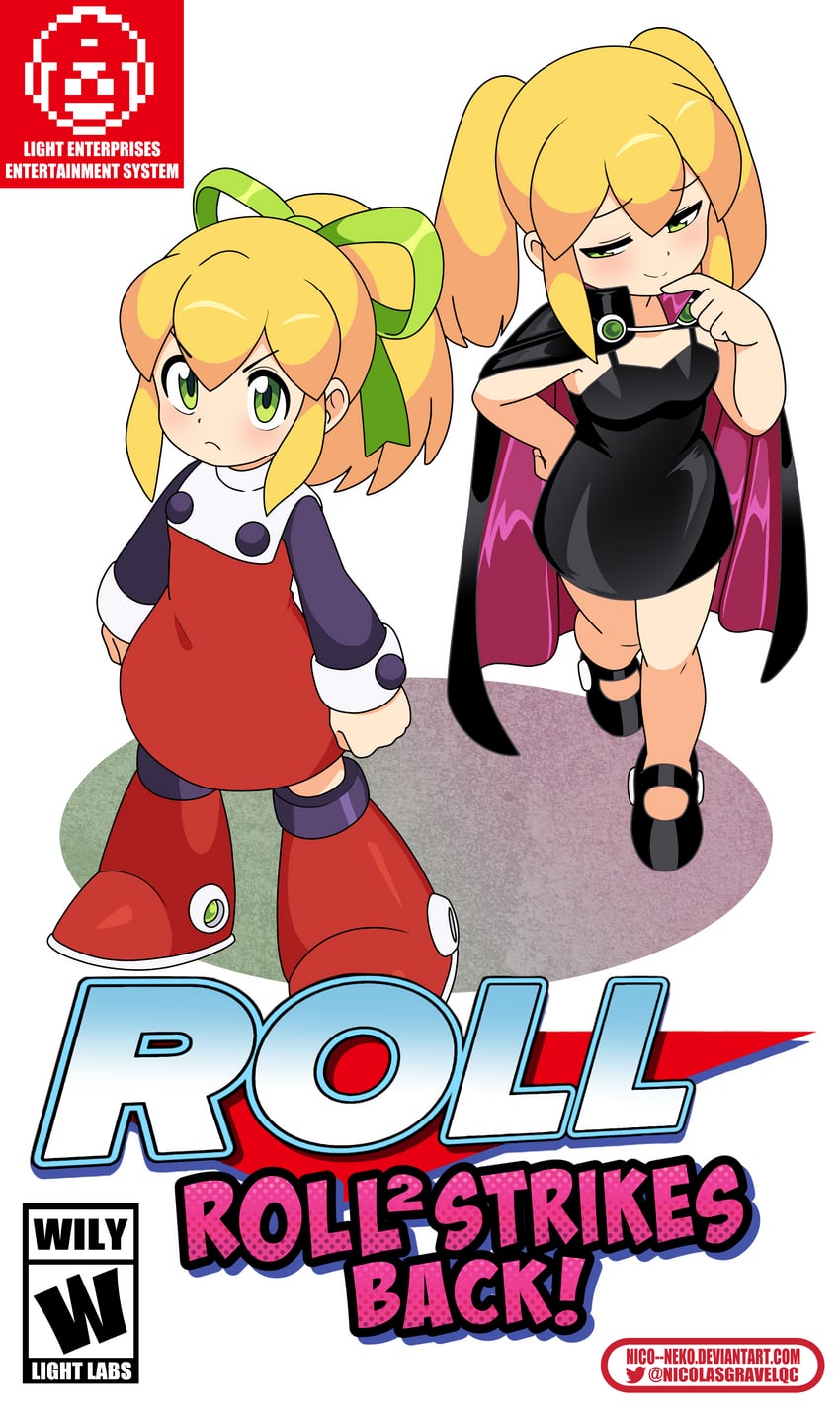 roll (mega man and 1 more) drawn by nico-neko
