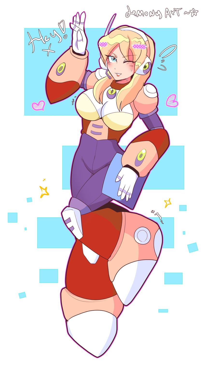 alia (mega man and 1 more) drawn by artlemony