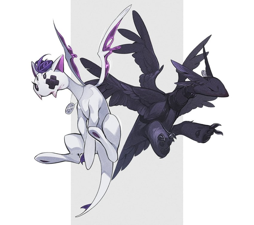 pikl and ember (nijisanji and 1 more) drawn by kamameshi_gougoumaru