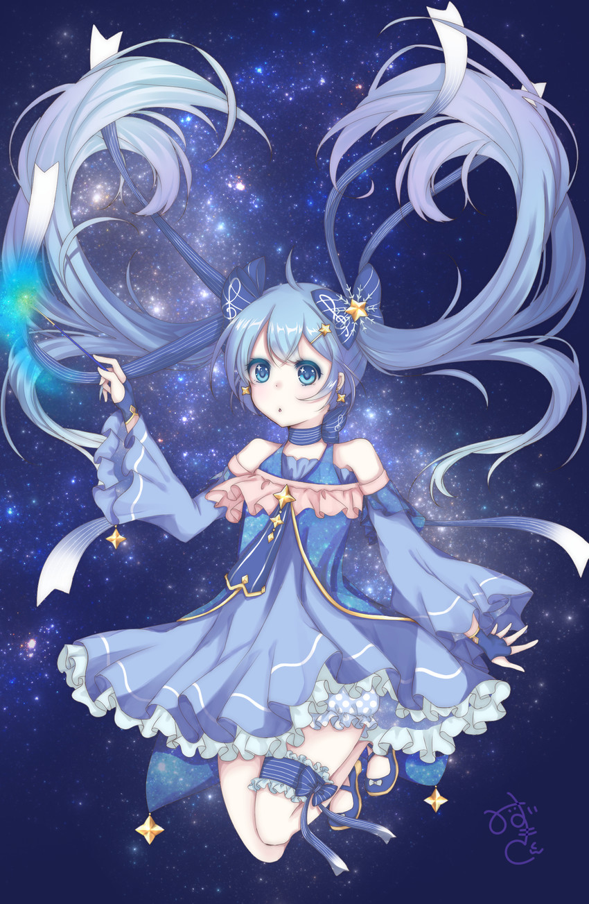 hatsune miku and yuki miku (vocaloid and 1 more) drawn by mizukikun