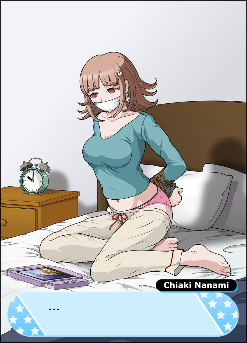 nanami chiaki (danganronpa and 2 more) drawn by just_some_guy