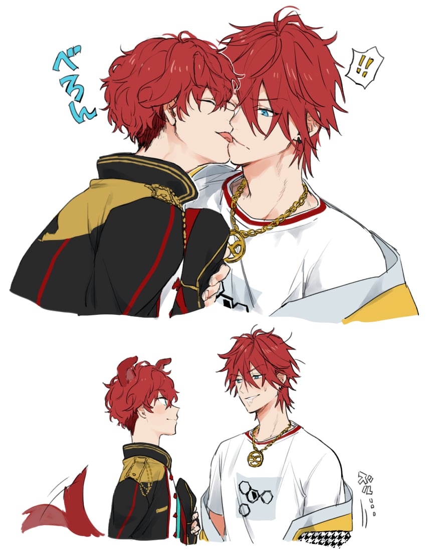 amagi rinne and amagi hiiro (ensemble stars!) drawn by nakayama_miyuki