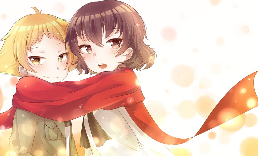 erwin and caesar (girls und panzer) drawn by jimanaka_(yukinosingun)