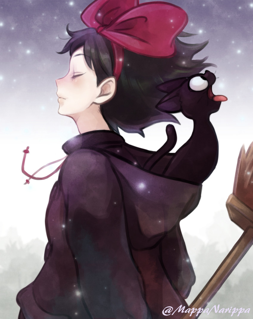 kiki and jiji (studio ghibli and 1 more) drawn by mappaninatta