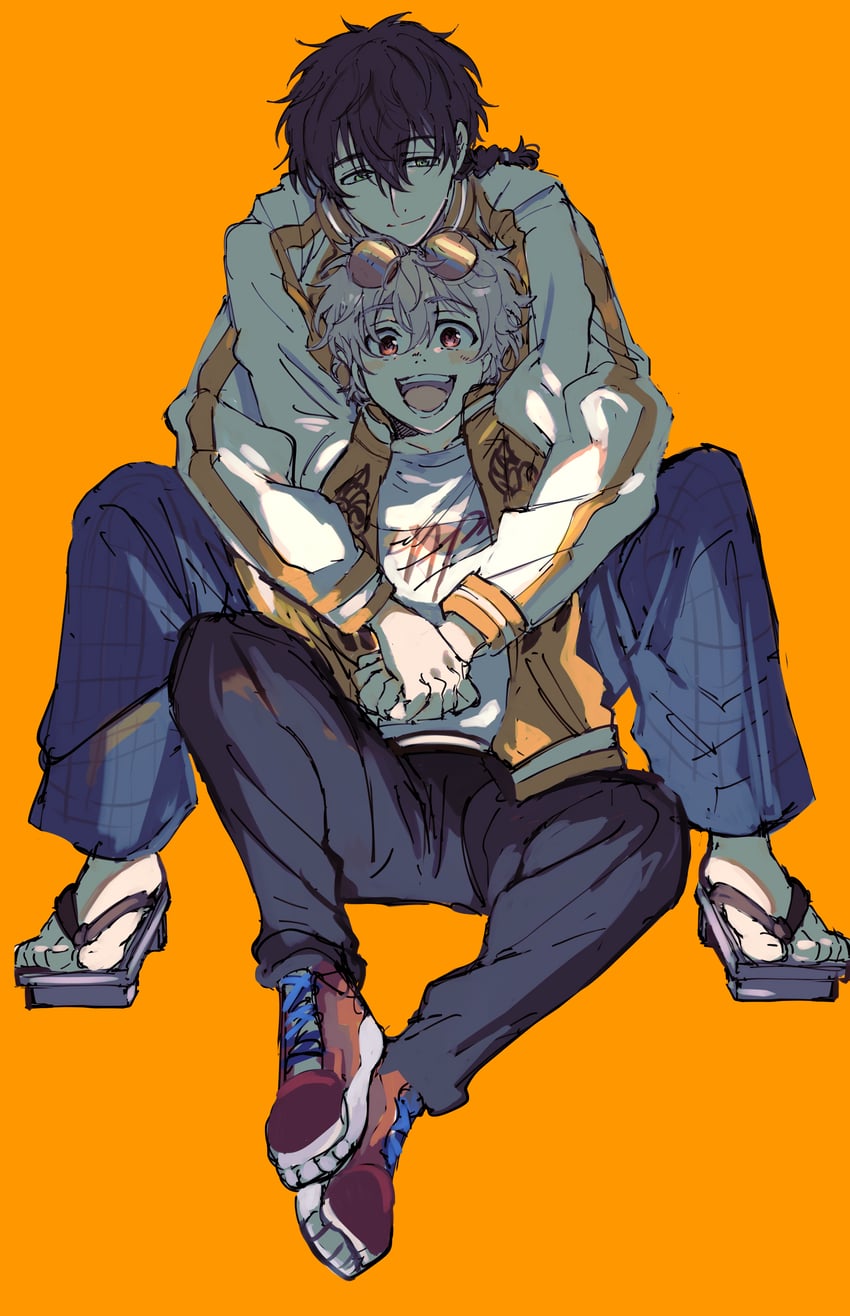 togame jou and tomiyama chouji (wind breaker) drawn by toramaru_(696anna)