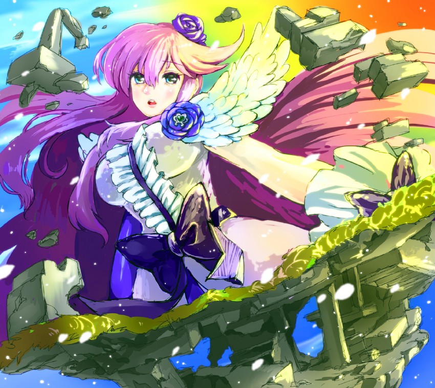 tsukikage yuri and cure moonlight (precure and 1 more) drawn by owarine_miku