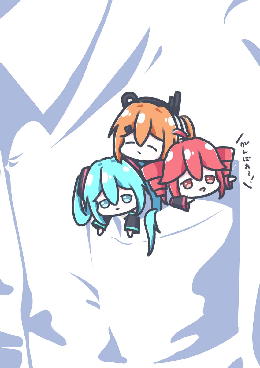 hatsune miku, kasane teto, and adachi rei (vocaloid and 2 more) drawn by cott_(cott_5)