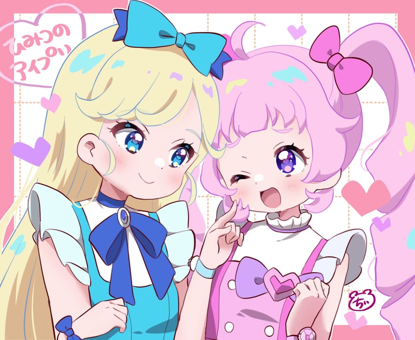 aozora himari and hoshikawa mitsuki (pretty series and 1 more) drawn by chii_(chi_pppuri)