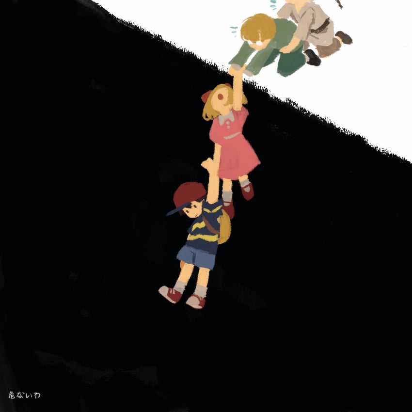 ness, paula, jeff andonuts, and poo (mother and 1 more) drawn by ricmoo3