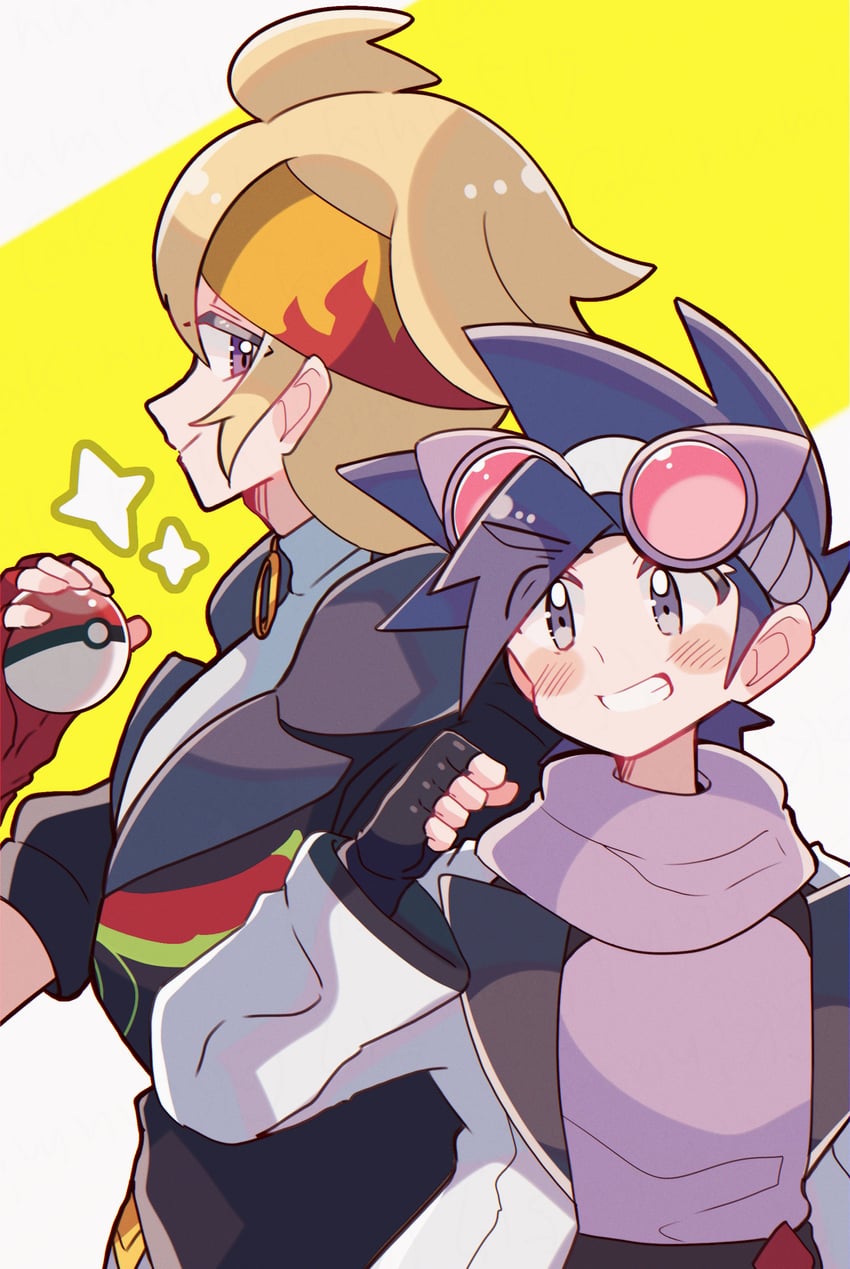 ethan and morty (pokemon and 1 more) drawn by kinu_(kinuhoshizora21)
