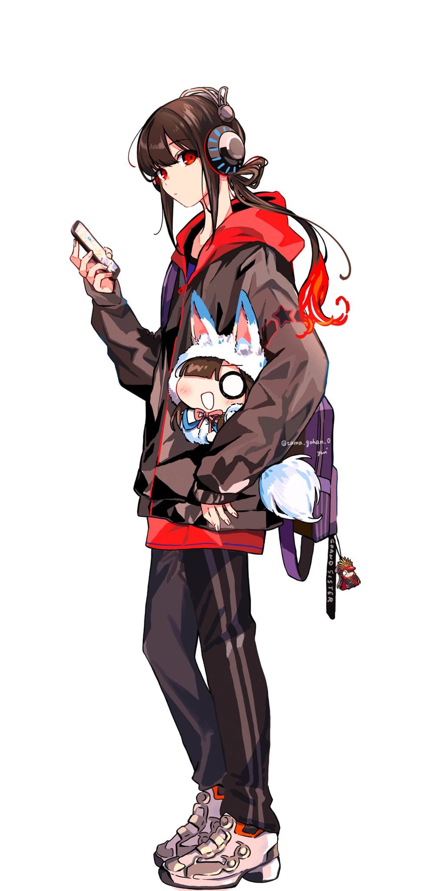 oda nobunaga, oda nobukatsu, and mini nobu (fate and 1 more) drawn by yui_(tamagohan)
