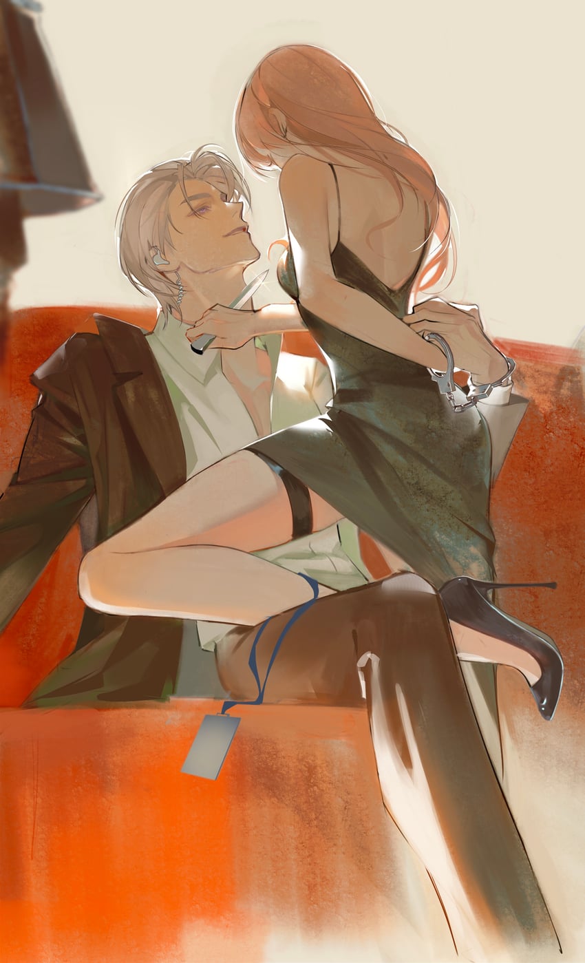 protagonist and charlie su (light and night love) drawn by denpa0304