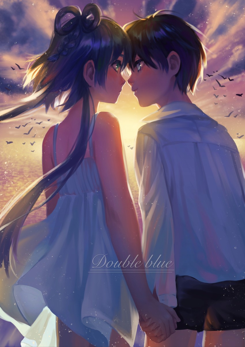 luo tianyi and zhiyu moke (vocaloid and 1 more) drawn by kitsuneko_(fox_a-j)