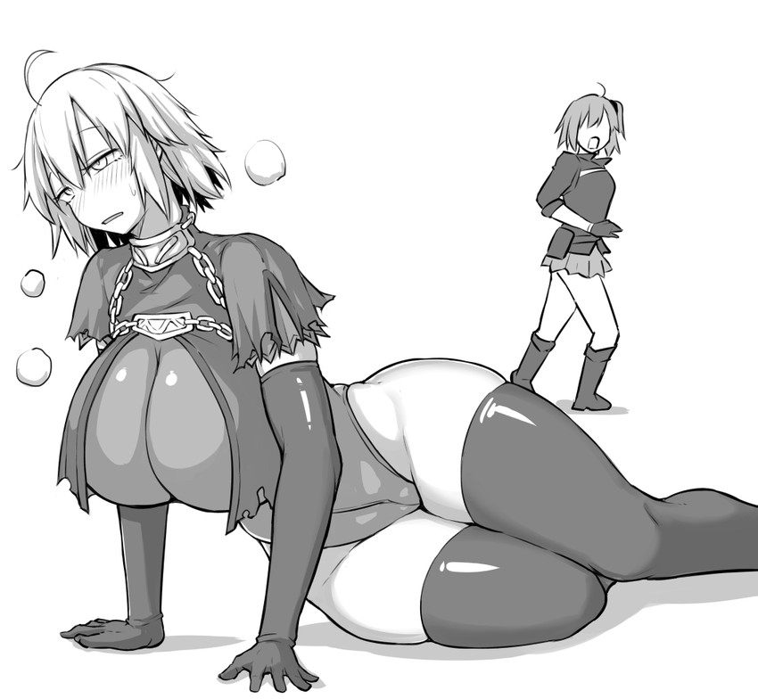 fujimaru ritsuka and jeanne d'arc alter (fate and 1 more) drawn by nia_(0122)