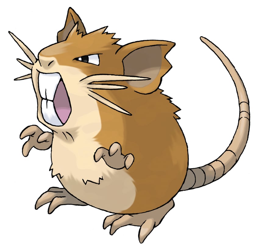 raticate (pokemon and 1 more) drawn by sugimori_ken