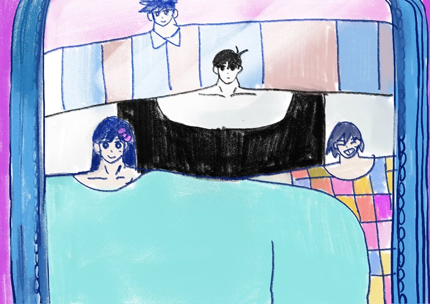 omori, aubrey, kel, and hero (omori) drawn by sattou