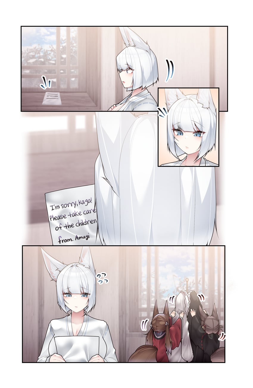 kaga, amagi-chan, and akagi-chan (azur lane) drawn by samip