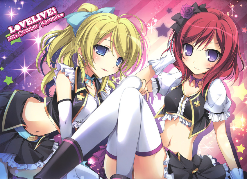 nishikino maki and ayase eli (love live! and 1 more) drawn by karory