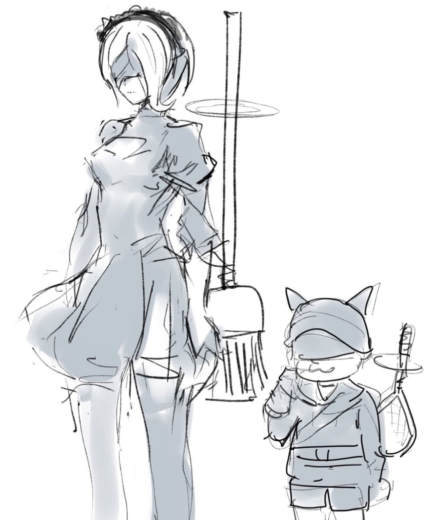 2b, 9s, tojo kirumi, hoshi ryoma, and kira buckland (danganronpa and 3 more) drawn by qosic