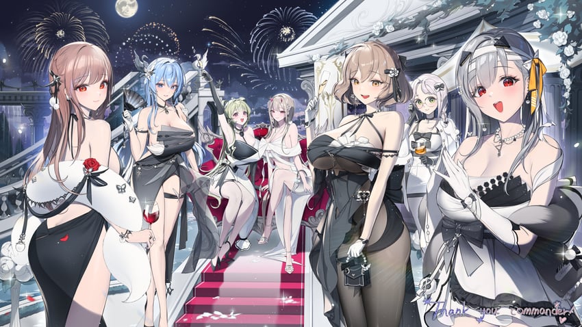 anis, rapi, viper, helm, soda, and 2 more (goddess of victory: nikke) drawn by madaeng