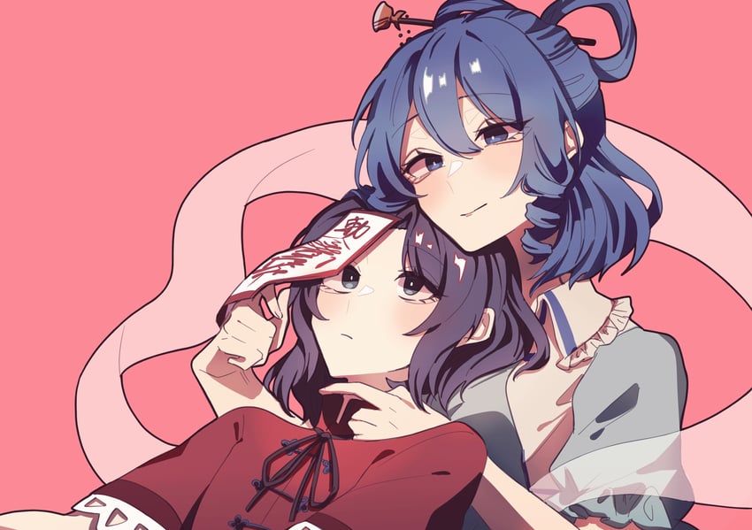 kaku seiga and miyako yoshika (touhou) drawn by somei_ooo