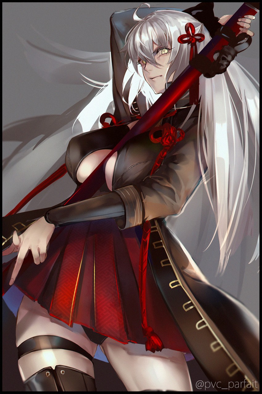 okita souji and okita souji alter (fate and 1 more) drawn by pvc_parfait