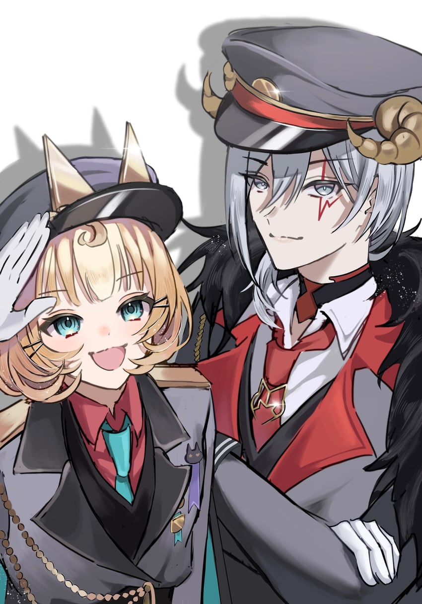 millie parfait and fulgur ovid (nijisanji and 1 more) drawn by dome_(ktn)