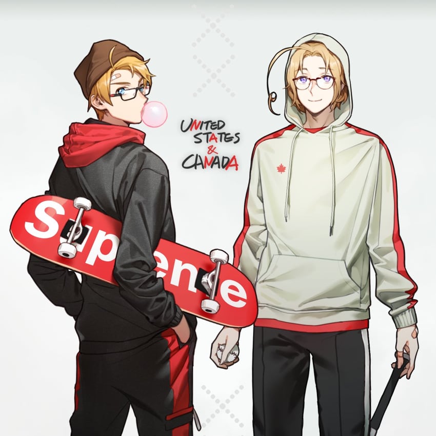 america and canada (axis powers hetalia) drawn by to@st