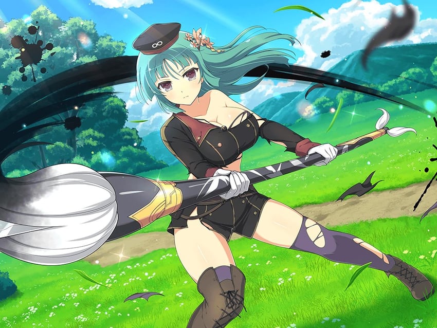 bashou (senran kagura and 2 more) drawn by yaegashi_nan