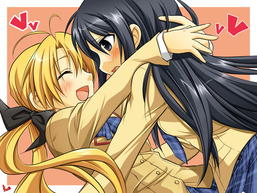 orihara kozue and aoi sena (chaos;head) drawn by ruo_(cruzada)