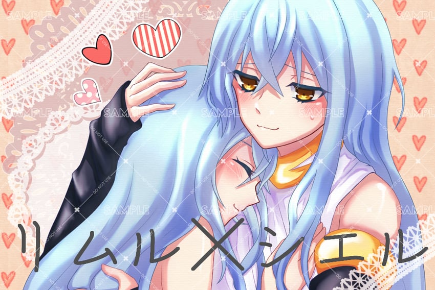 rimuru tempest and ciel (tensei shitara slime datta ken) drawn by hiyo_(monstarpinkcat)
