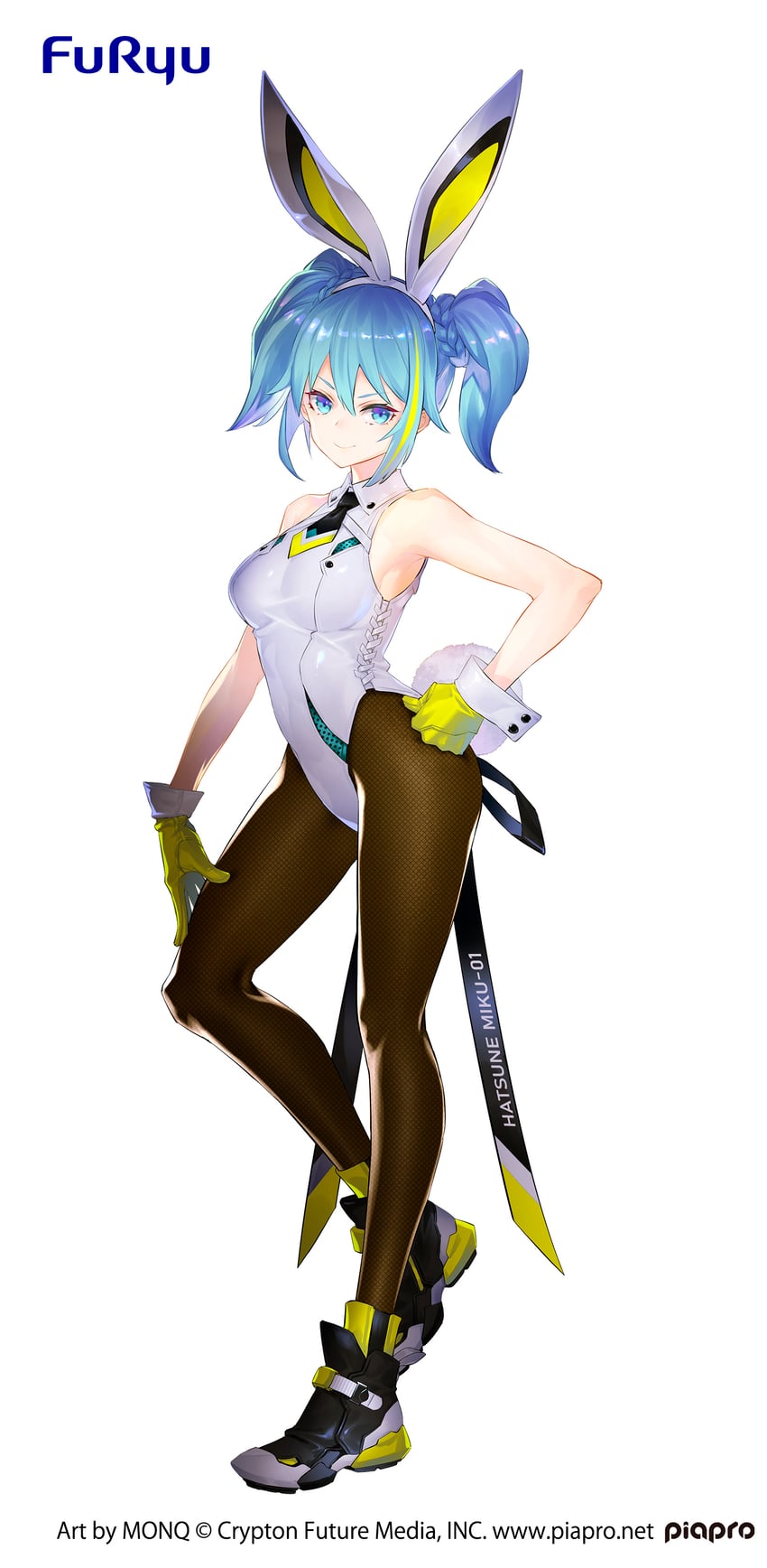 hatsune miku and bicute bunnies miku (vocaloid) drawn by monq
