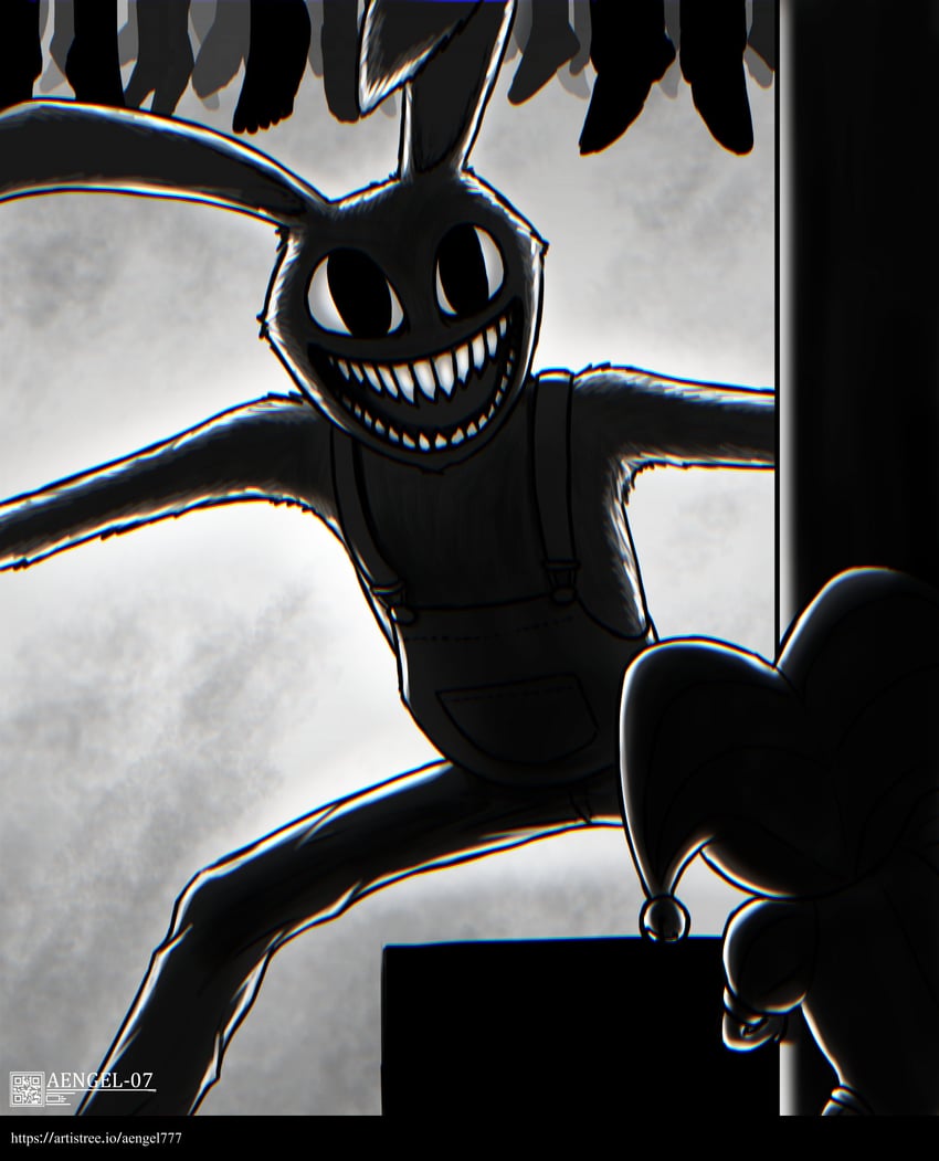 pomni and jax (the amazing digital circus) drawn by aengel777