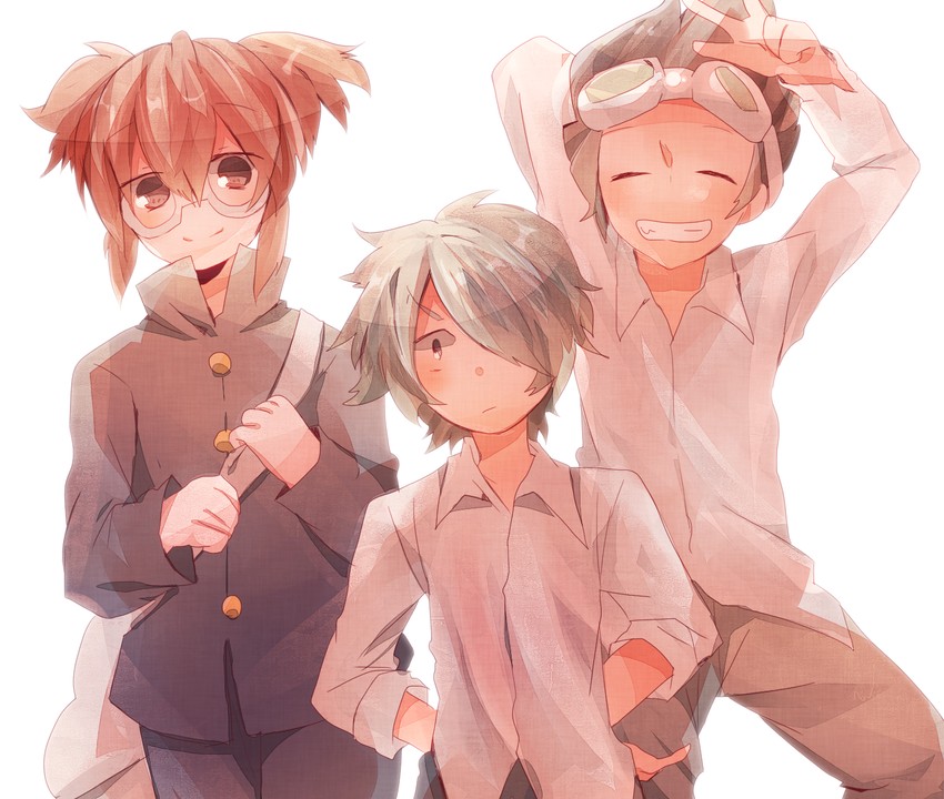 kurama norihito, hayami tsurumasa, and hamano kaiji (inazuma eleven and 1 more) drawn by sugino_(patrassyar)